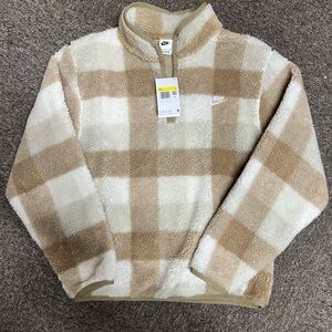 Nike Club Men's Winterized Half-Zip (Khaki/Sail/Light Bone/White)Mens Size Sm